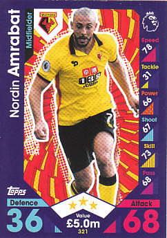 Nordin Amrabat Watford 2016/17 Topps Match Attax #321